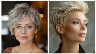 Best pixie cuts 2024  boycut hair style  short layered Bob Pixie Haircut 2024 [upl. by Atikam]