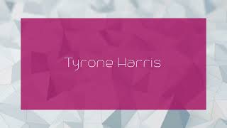 Tyrone Harris  appearance [upl. by Kahaleel]