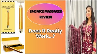 House Of Beauty 24K Face Massager Honest Review  Face Massager Review  by Smriti [upl. by Sisely]