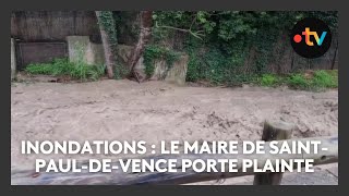 Inondations  après la coulée pestilentielle le maire de SaintPauldeVence porte plainte [upl. by Anitnelav]