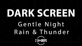 Rain sounds for sleeping black screen 3 hours  Rain And Thunder Sounds For Sleeping [upl. by Gazo]