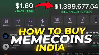 How to Buy amp Trade Meme Coins in India EASY [upl. by Lihas]