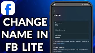 How To Change Name In Facebook Lite [upl. by Yttap241]