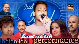 Indianidolperformance s15 video मेरे भीम के कुर्बानी भूल ना पाओगे viral💯bheem💙geet [upl. by Lexine479]