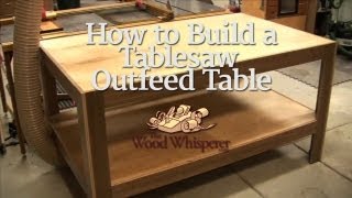 30  How to Build a Tablesaw Outfeed Table [upl. by Einimod365]