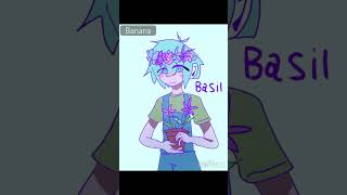 바질 그리기  Drawing basil art [upl. by Coshow]