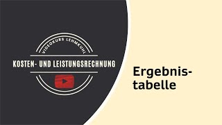 KLR Folge 2  Einführung der Ergebnistabelle [upl. by Zeuqcaj]