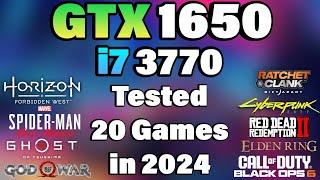 i7 3770  GTX 1650 Tested 20 Games in 2024 [upl. by Naeroled238]