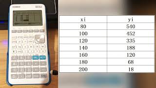 TUTORégression linéaire avec une CASIO graph 35e ii mode examen [upl. by Xineohp]