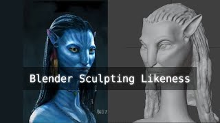 Neytiri Blender Sculpting Likeness [upl. by Rebme]