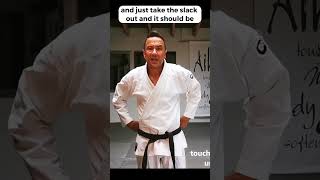 HOW TO TIE A BELT OBI martialarts shorts [upl. by Ttennaej453]