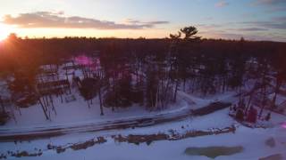 flying over higgins lake in winter with the yuneec 4k Higgins lake MI [upl. by Abigail]