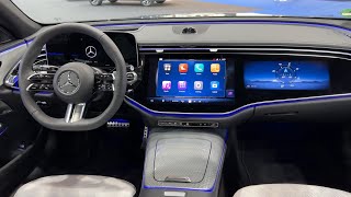 MERCEDES EClass AMG Line 2024  INTERIOR with PASSENGER SCREEN MBUX Superscreen [upl. by Daniala]