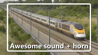 Awesome Horn and Eurostar Sound on LGV Nord [upl. by Demy]