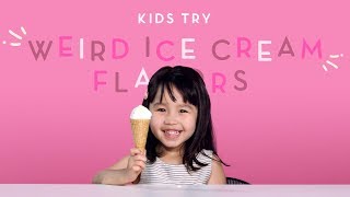 Kids Try Weird Ice Cream Flavors  Kids Try  HiHo Kids [upl. by Yajnas]