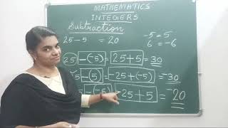 CLASS 6 MATHS SUBTRACTION OF INTEGERS🔥🔥🔥EASY🔥🔥METHOD🔥 [upl. by Sibie]