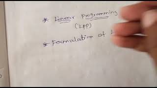 Formulation of LPP [upl. by Frasch]