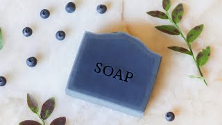 Homemade blueberry soap🫐 Natural amp fresh recipe [upl. by Hpeosj]