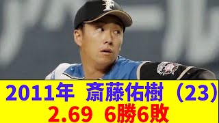 2011年 斎藤佑樹（23）269 6勝6敗【なんJ反応】 [upl. by Lachman]