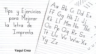 Ejercicios para mejorar la LETRA de MOLDE o Letra de Imprenta 📝  Aprende a mejorar tu letra [upl. by Doelling]