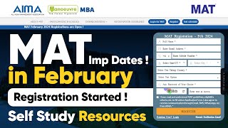 MBA MAT 2024  MAT In February Registration Started  Important Dates [upl. by Enomsed449]