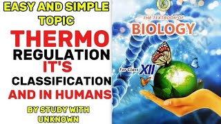 Thermoregulation in humans and classification of animals on basis of thermoregulation class 12 [upl. by Chester]