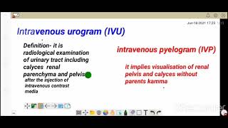 intravenous urogram IVU and about IVP [upl. by Ennaira156]