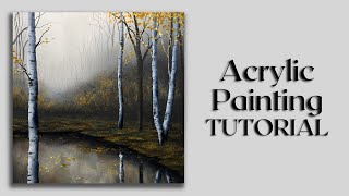 Acrylic amp Oil Landscape Tutorial [upl. by Paynter944]