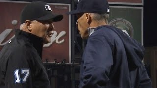 NYYNYM Girardi exchanges words with ump ejected [upl. by Nylsor830]