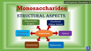 3 Monosaccharides Structural aspects amp Isomerism  Carbohydrate Chemistry3  Biochemistry [upl. by Doowrehs377]