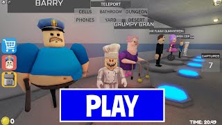 LIVE  PLAYING As NEW Barry MORPHS also USING POWERS NEW ROBLOX BARRYS PRISON RUN V2 OBBY [upl. by Robma884]