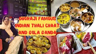 Dhoraji Karachi Food Street  Famous Indian Chaat Thali and Gola Ganda  Cooking Champion and Vlogs [upl. by Earl]