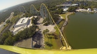 Steel Eel Roller Coaster POV SeaWorld San Antonio Texas [upl. by Nahtanaj451]