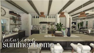 Bloxburg  Luxurious TwoStory Summer Family Home  Roblox  House Build [upl. by Zizaludba]