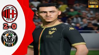 AC MILAN VS VENEZIA highlight amp gol  liga Italia serie A  EAsport FC 24 gameplay [upl. by Harmonie392]