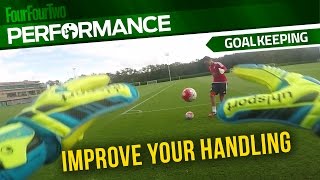 Goalkeeper training drill  How to improve your handling  Swansea City Academy [upl. by Hyozo]