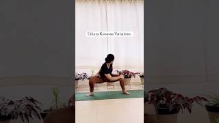 Utkata Konasana variations yogawithshailly utkatasana squat hipopener hipworkout yogaforhips [upl. by Seuguh]