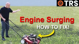 How to Fix Lawn mower Engine Surging on Briggs amp Stratton Lawnmower Engine [upl. by Sedecram]