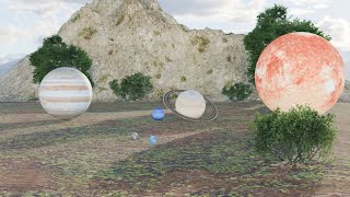 planet bouncing  Solar System Planet Size Comparison 3D [upl. by Dulcine198]