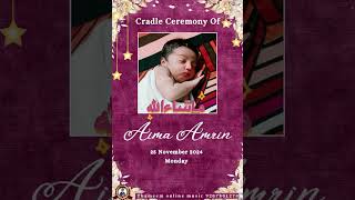 AIMA AMRIN MOL CRADLE CEREMONY SONGTHAMEEM ONLINE MUSICACHU PALAKKUNNU9207801270 [upl. by Ahrat60]