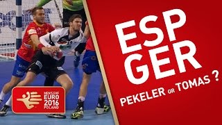 Pekeler vs Tomas  Spinshot battle  EHF EURO 2016 [upl. by Ogilvie]