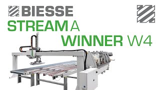 Biesse STREAM A and WINNER W4  Automatic Edgebanding Cell [upl. by Enaasiali]