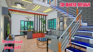 3040 duplex house plan  3 bedroom duplex house design  manis home [upl. by Egbert]