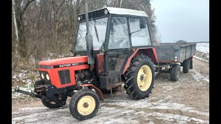 32 Zetor 5211 Autosan D45 transport zboża enginesound oporowo shorts 🙂 village ❄ [upl. by Naylor]