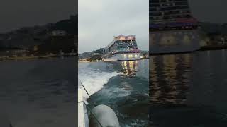 Cruise ship leaving the port of Naples Shore excursions port of Naples with Luca tour Guide [upl. by Elum884]