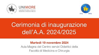 Inaugurazione Anno Accademico Unimore  AA 20242025 [upl. by Leahcimnaj]