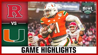 Rutgers vs Miami College Pinstripe Bowl Game Highlight  2023 ACC Football [upl. by Kneeland355]