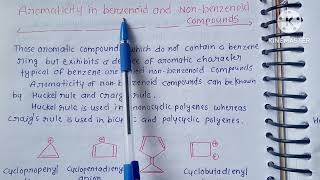 Aromaticity in Non benzenoid Compounds  MSc1sem [upl. by Jorry]