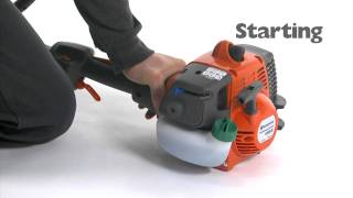 How to Start a Husqvarna String Trimmer [upl. by Oad]