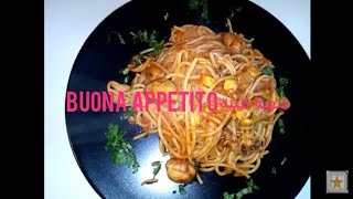 سباگيتيبفواكهالبحر وصفة إيطالية مائة بالمئة 100🐠 spaghetti ai frutti di mare🍝 [upl. by Nospmoht966]